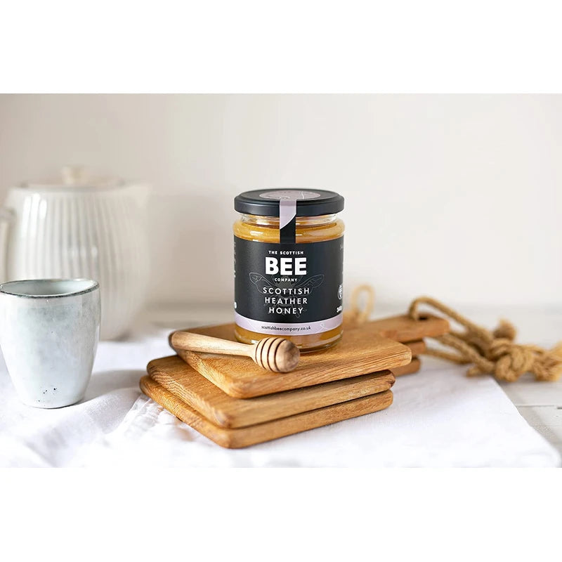 Scottish Heather Honey from The Scottish Bee Company 340g - Natural, Sweet, Soft Set Honey Made in the UK