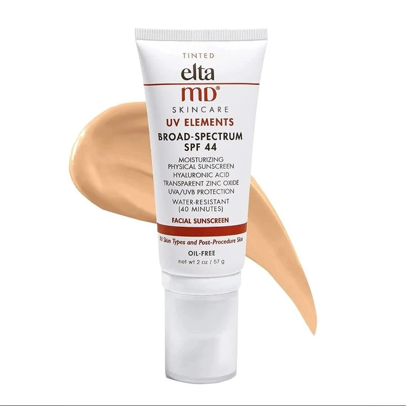 EltaMD UV Elements Tinted Moisturizer with Broad-Spectrum SPF 44, Mineral Face Sunscreen, Water-Resistant, Oil-Free, Face Moisturizer 2.0 oz Airless Pump - Specification: SPF 44