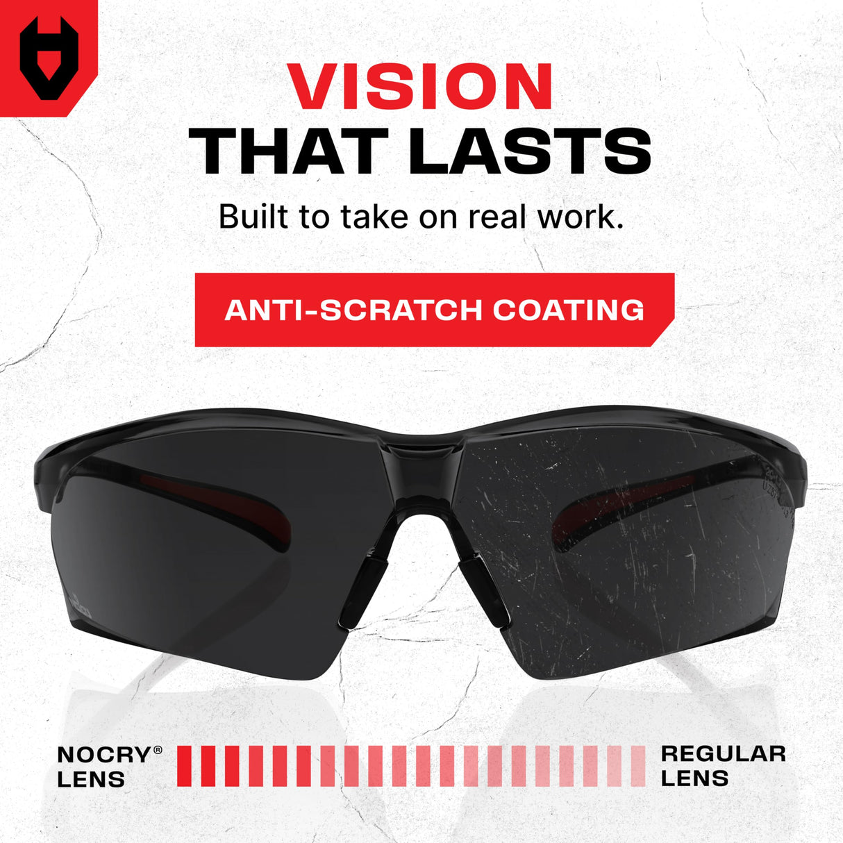 NoCry Safety Sunglasses with Green Tinted Wraparound Lenses; Tinted Safety Glasses for Men and Women with Adjustable Arms & No-Slip Grips; Work Glasses with UV 400 Protection; ANSI Z87.1 Rated
