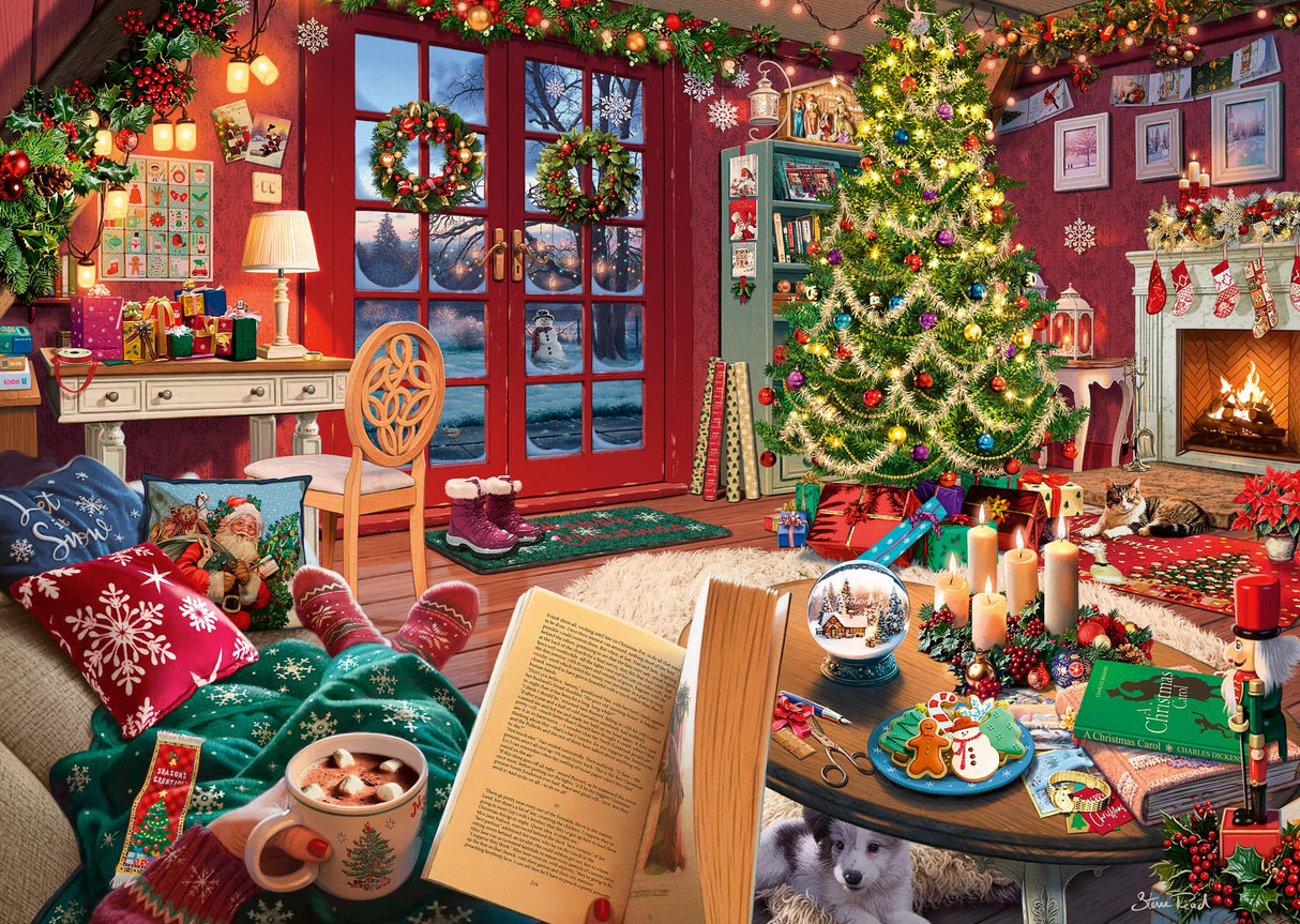 Ravensburger Cozy Christmas 500 Piece Large Format Jigsaw Puzzle for Adults