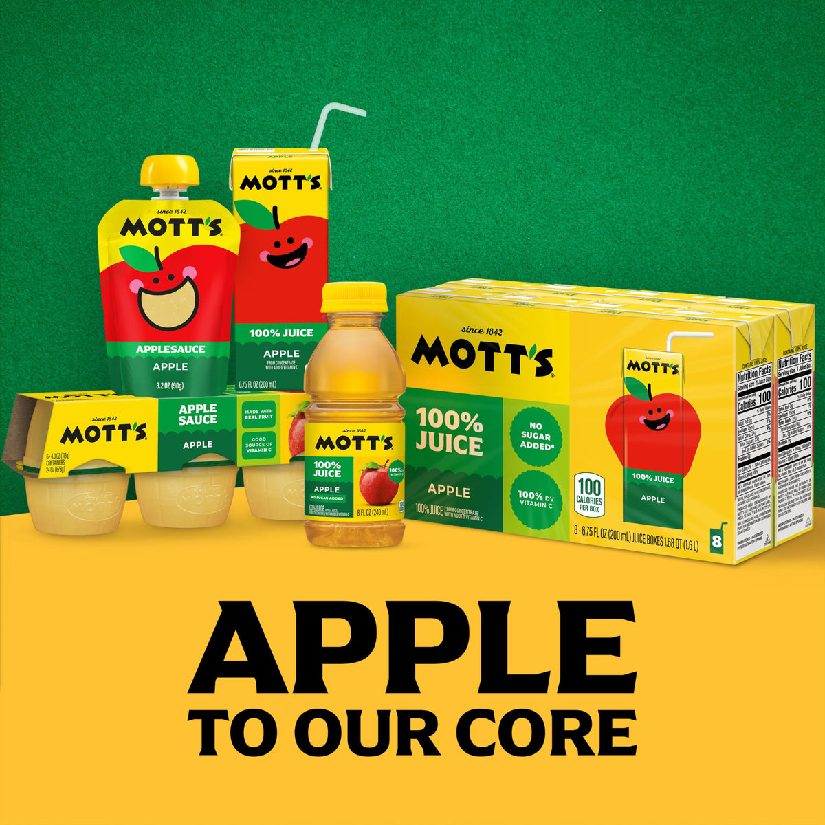 Mott's 100% Original Apple Juice, 8 Fl Oz Bottles, 24 Count (4 Packs Of 6), 2 Servings Of Fruit, 100% Fruit Juice, Gluten-free, Caffeine-free, Kosher, Contains No Artificial Colors Or Sweeteners