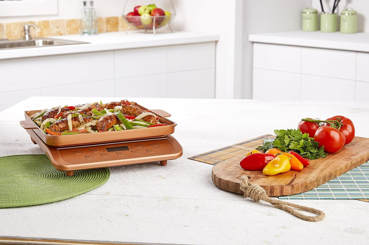 Copper Chef Pro Precision Induction Cooktop With Bonus 11-inch Casserole Pan