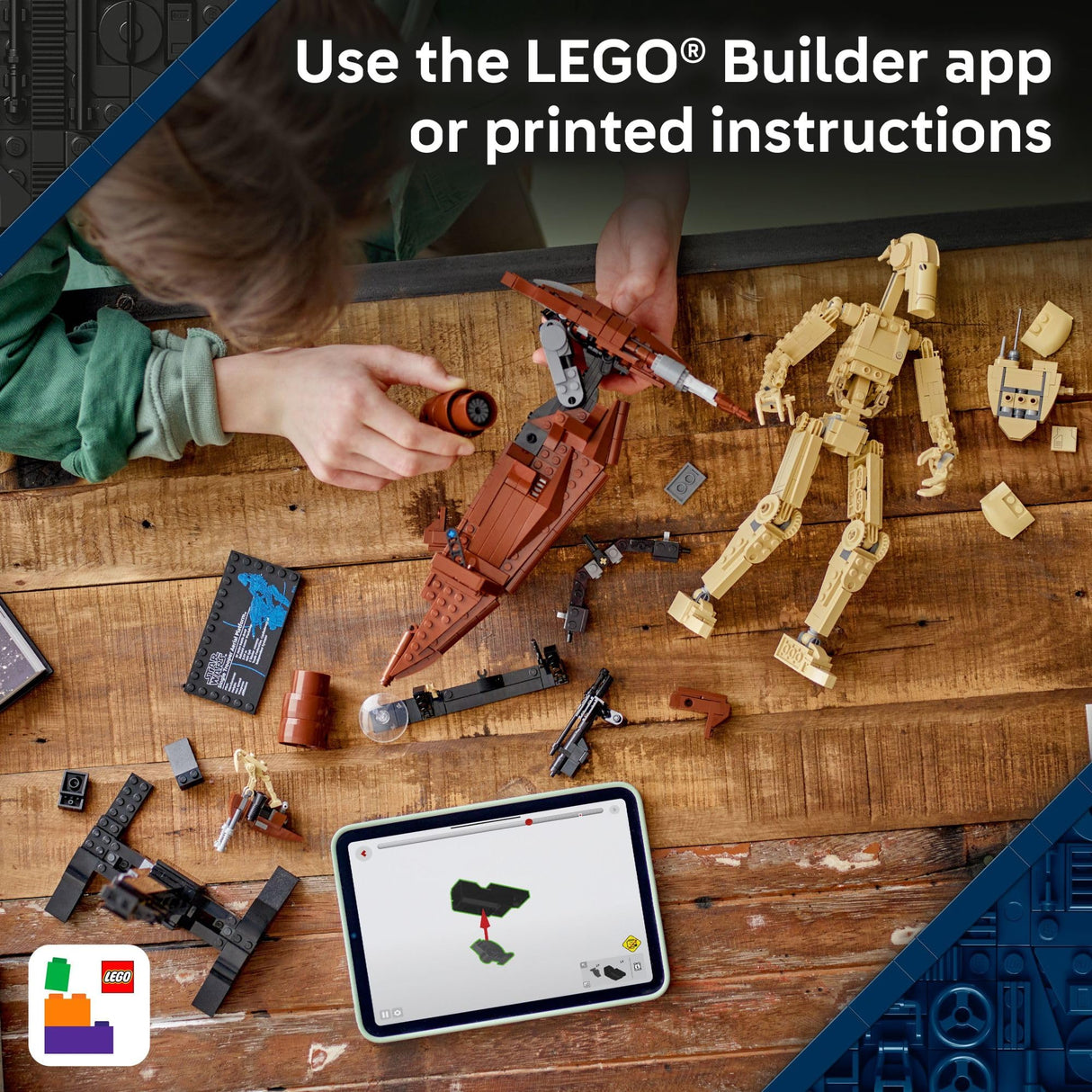 LEGO Star Wars: The Phantom Menace Battle Droid with STAP - Building & Learning Toy for Boys & Girls, Ages 12+ - Star Wars Toy & Model Kit - Gift for Christmas - 75428