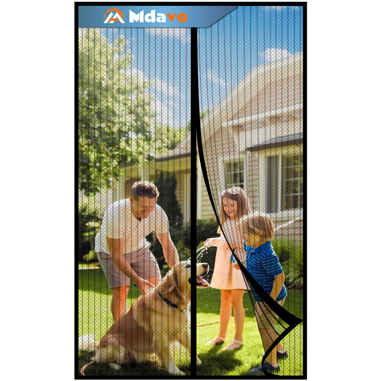 Magnetic Screen Door, Keep Bugs Out, Pet & Kid Friendly,Works with Front Doors, Sliding Doors,Fit Door Size 36 x 80 Inches Black