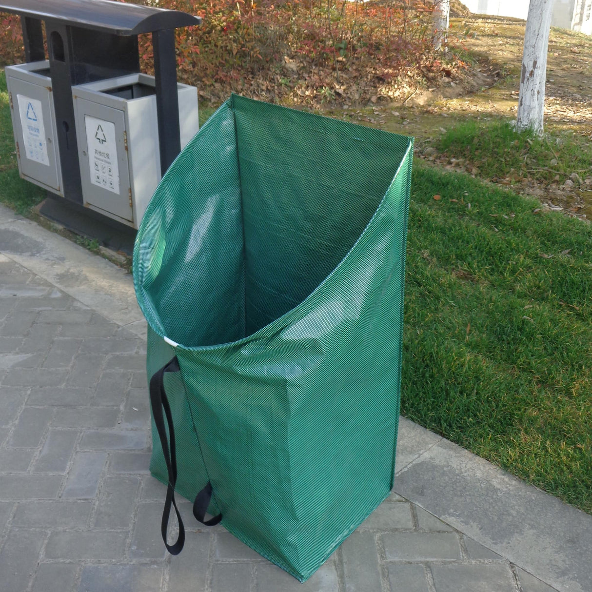 Leaf collector leaf scoop,Foldable yard waste bag,Extra large lawn bags leaf bags,Heavy leaf pick up tools leaf loader,Reusable yard garden bags for leaves lawn trash (200L)