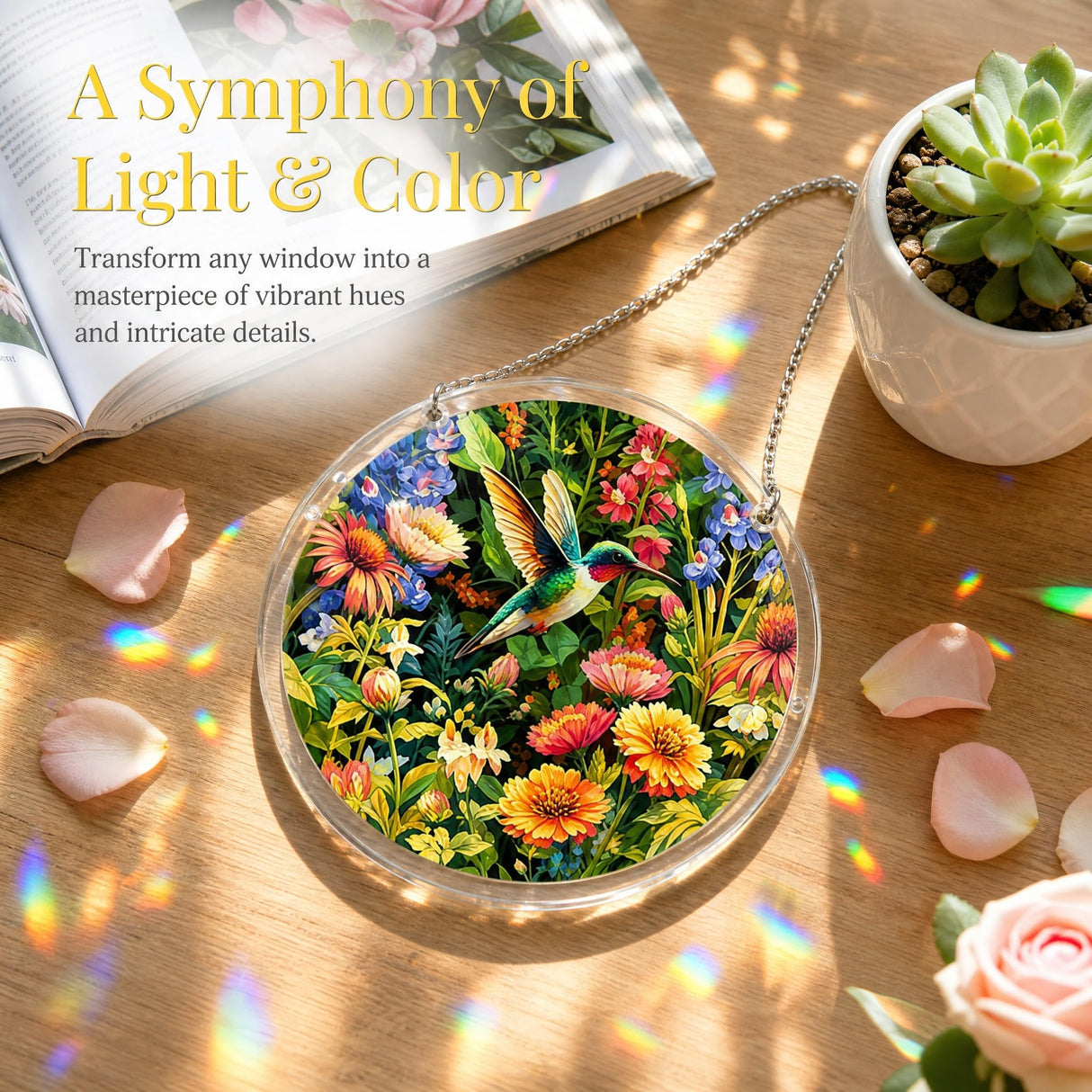 Acrylic Puzzle Suncatcher 7.8 in,Acrylic Jigsaw Puzzle Suncatcher DIY Sun Catcher Puzzles Kit,Home Garden Decor Window Hanging Ornament Art,Home Decor Gift for Women,Mom,Wife,Friends,Ocean
