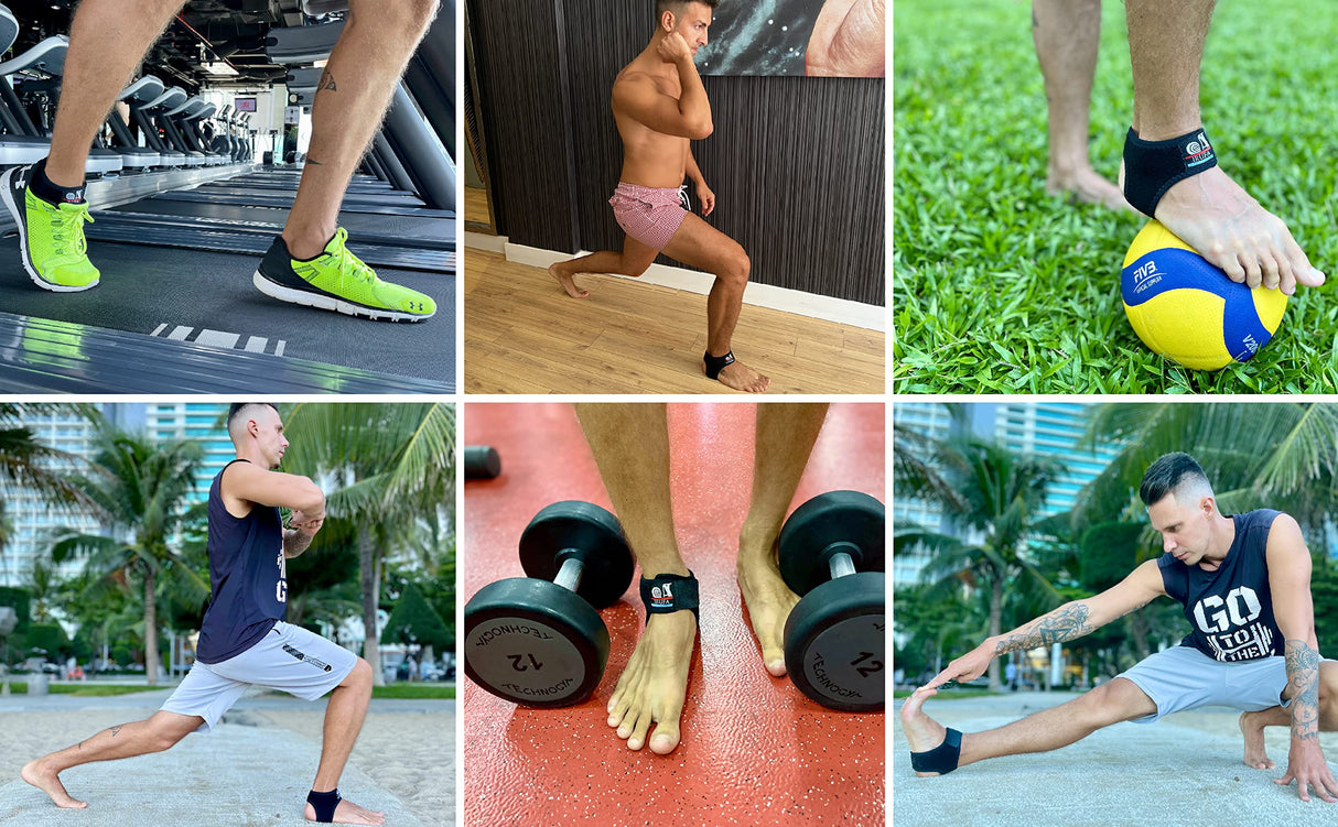 IRUFA, AN-OS-11,3D Breathable Elastic Knit Patented Fabric Adjustable Athletics Achillies Tendon Ankle Wrap, Plantar Fasciitis, Pain Relief for Sprains, Strains, Arthritis and Torn Tendons (S/M)