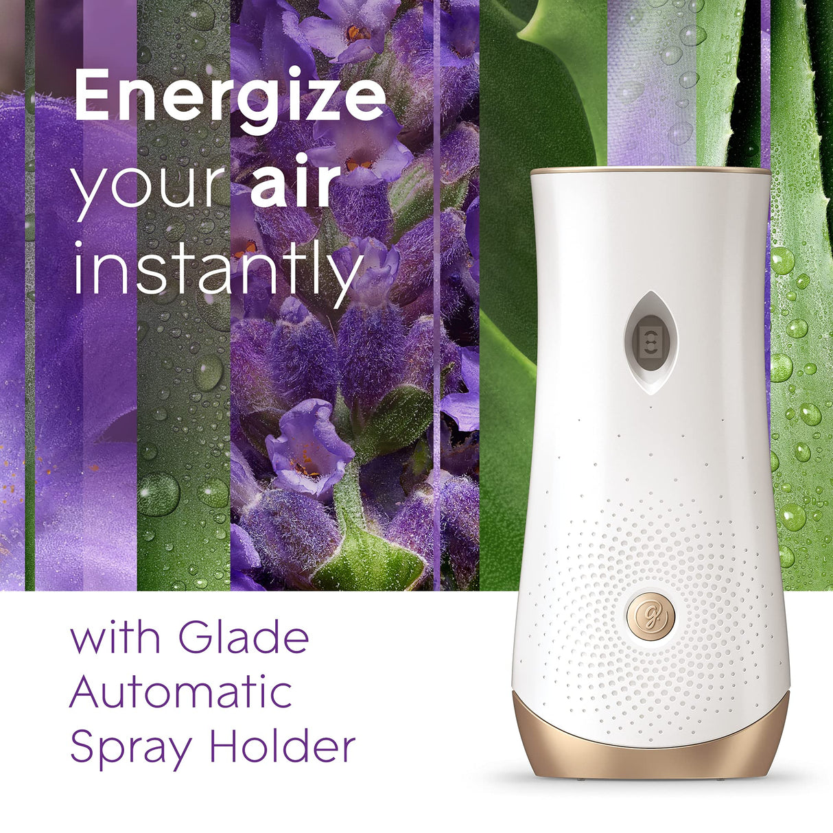 Glade Automatic Spray Refill, Air Freshener for Home and Bathroom, Tranquil Lavender & Aloe, 6.2 Oz, 3 Count