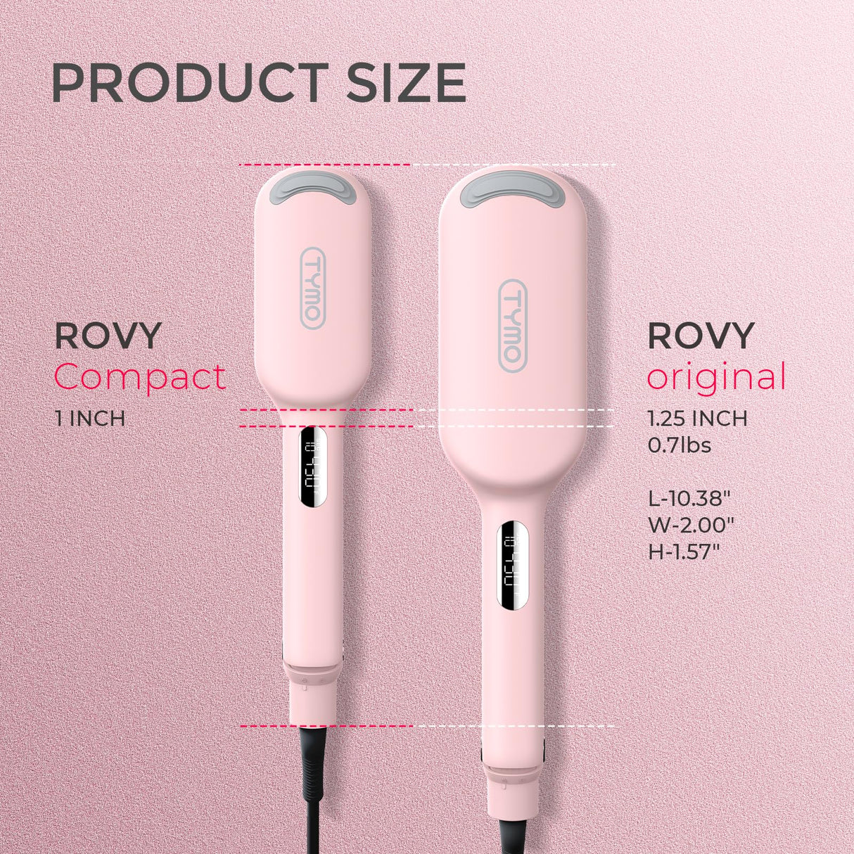 Curling Iron Hair Crimper Waver - TYMO ROVY Beach Waves Curling Wand, Ionic Deep Waver Hair Curler Tool with Ceramic 3 Barrel for Women, Dual Voltage, Anti-Scald, Easy to Use, Pink, 1 Inch