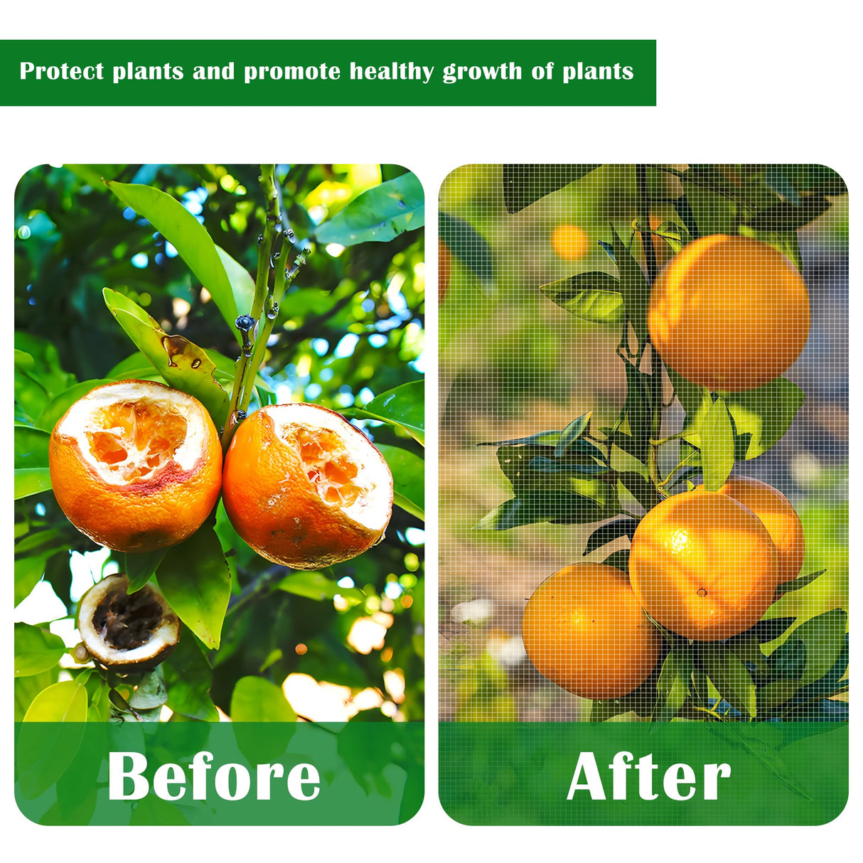2 Pcs Fruit Tree Netting, 7 x 8 Ft Large Insect Bird Barrier Tree Net with Drawstring, Garden Bird Netting Plant Cover for Protect Plant Fruit Flower from Insect Bird