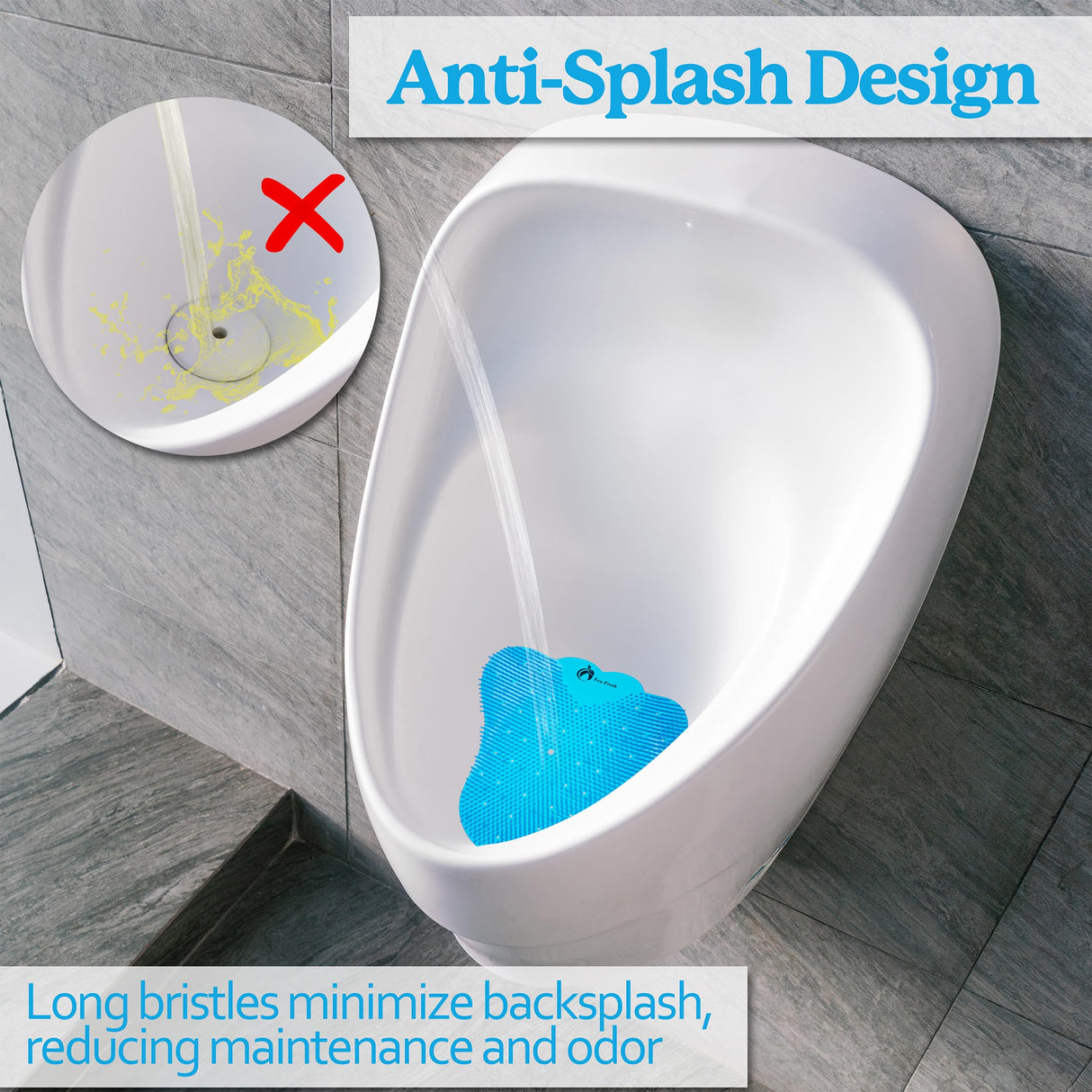 Premuim Large Urinal Screen Deodorizer 10 pack of 3D Wave – Anti-Splash Urinal Cake infused with Essential Oils for Long Lasting 30-Day Odor Control in Bathrooms Toilets Offices Schools, Ocean Breeze