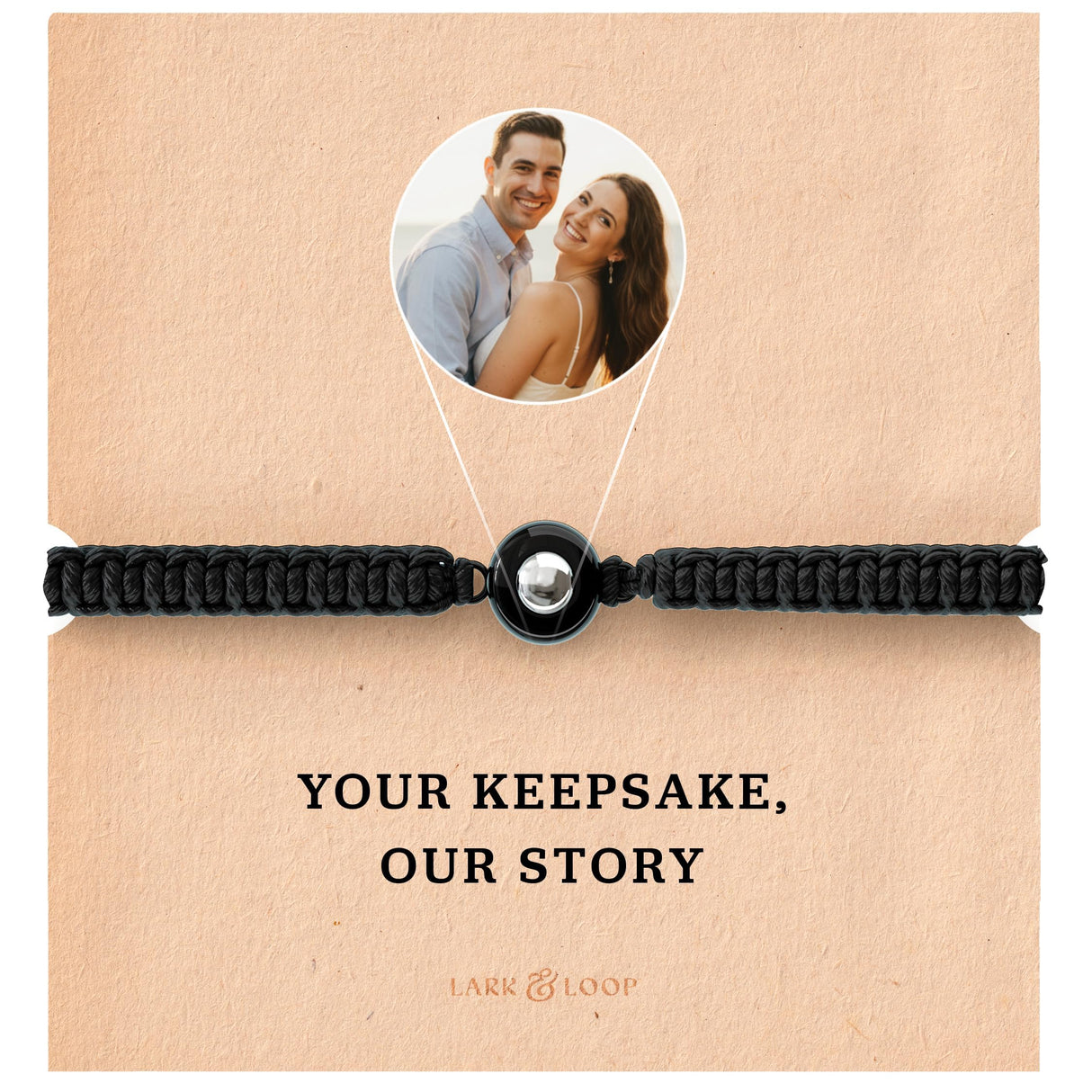 Custom Bracelet with Picture Inside - Customized Personalized Fathers Day Gift for Men - Mens Bracelet - Birthday Gifts for Boyfriend, Husband - Anniversary Presents for Him - In Memory of Loved One