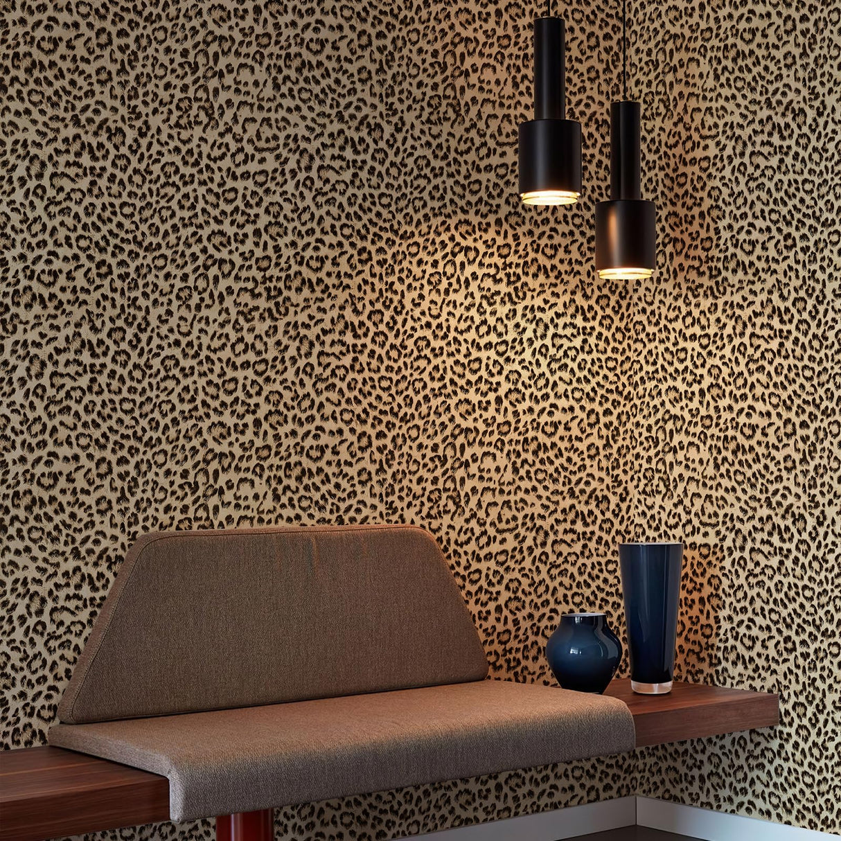 JiffDiff Leopard Print Peel and Stick Wallpaper, Waterproof Removable Self Adhesive Textured Wall Paper, Yellow Unique Funky Cheetah Contact Paper for Bedroom and Bathroom 240"X17.3"(28.8 sq. ft)