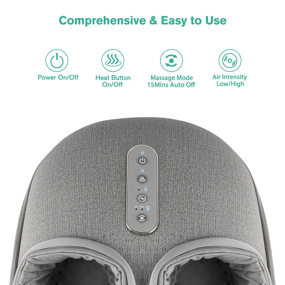Medcursor Foot Massager Machine with Heat, Shiatsu Deep Kneading, Delivers Relief for Tired Muscles and Plantar, Multi-Level Settings & Adjustable Intensity for Home or Office Use, FSA HSA Eligible