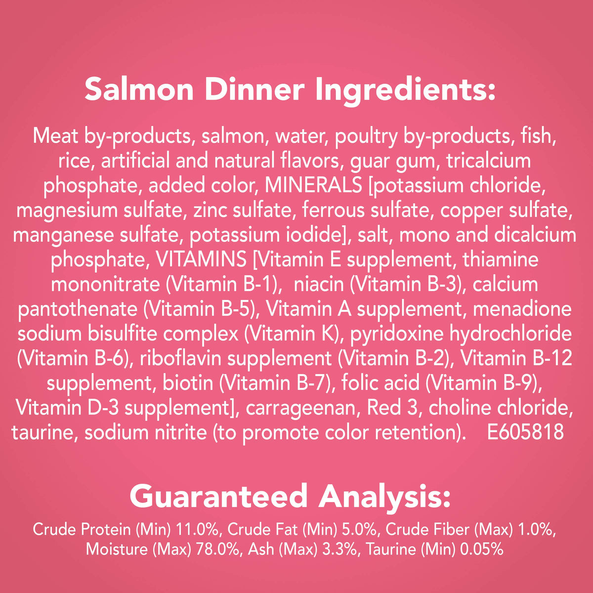 Purina Friskies Wet Cat Food Pate, Salmon Dinner, (24) 5.5 oz Cans