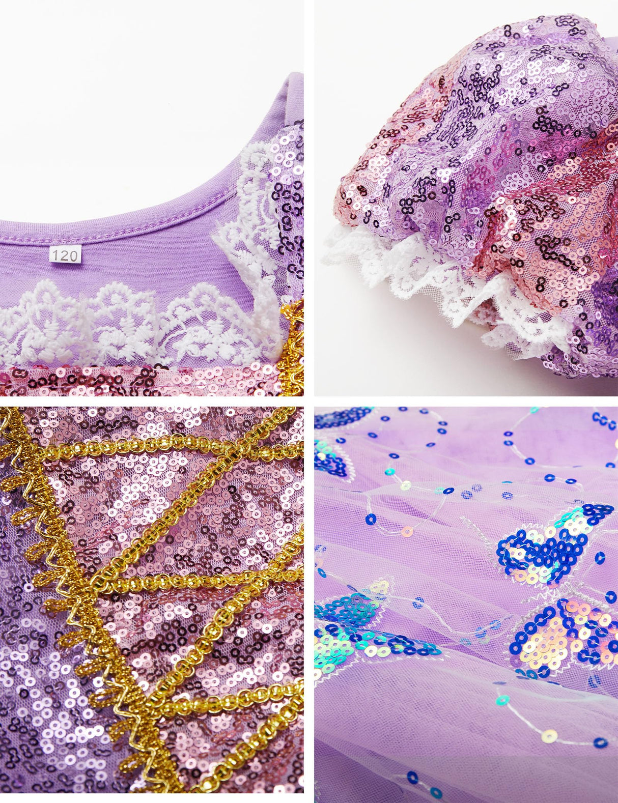 Davvew Princess Dresses for Girls,Light Up Princess Costume for Christmas, Halloween, birthday gifts for Age 3-8 Year Old