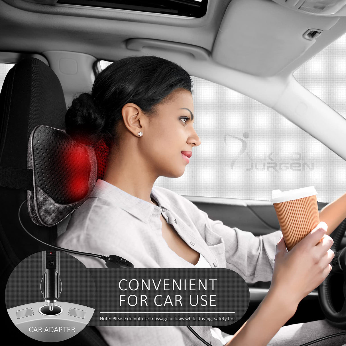 VIKTOR JURGEN Back Massager Kneading for Neck, Shoulder and Foot, Shiatsu Massage Pillow with Heat, Relaxation Gifts for Women/Men/Dad/Mom/Christmas/Mothers Day/Fathers Day/Valentine's Day