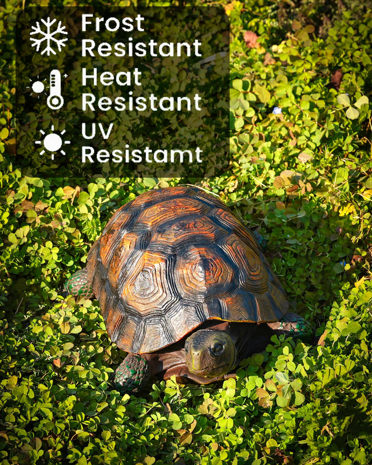 Sdeetesamjun Tortoise Turtle Statue,Resin Garden Sculpture Indoor/Outdoor Yard Lawn Ornament,Home Decor (Large)
