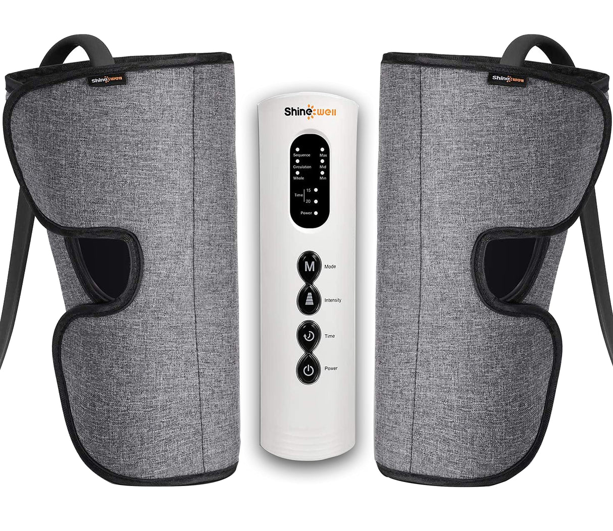 SHINE WELL Calf Massager for Circulation, Leg Compression Massager for Circulation with 3 Modes 3 Intensities 2 Timing, for Restless Legs Syndrome Relief, FSA HSA Eligible