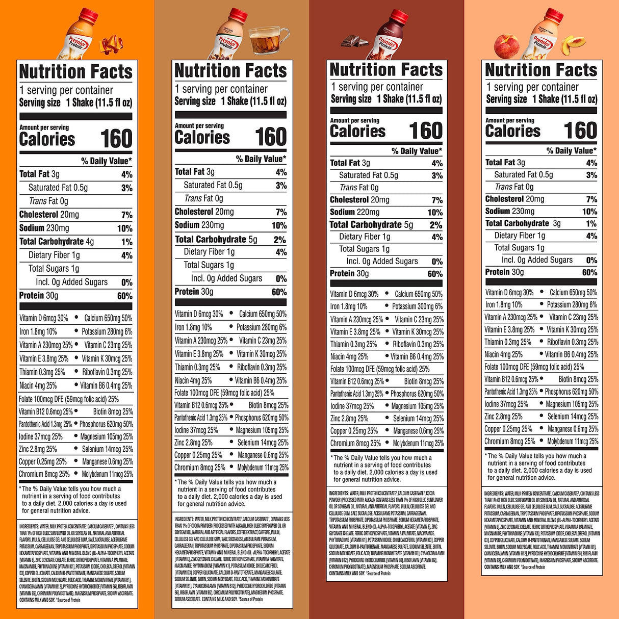 Premier Protein, Protein Shake, 8 Flavor Variety Pack, 30g Protein, 1g Sugar, 24 Vitamins & Minerals, Nutrients to Support Immune Health 11.5 Fl Oz (8 Pack)