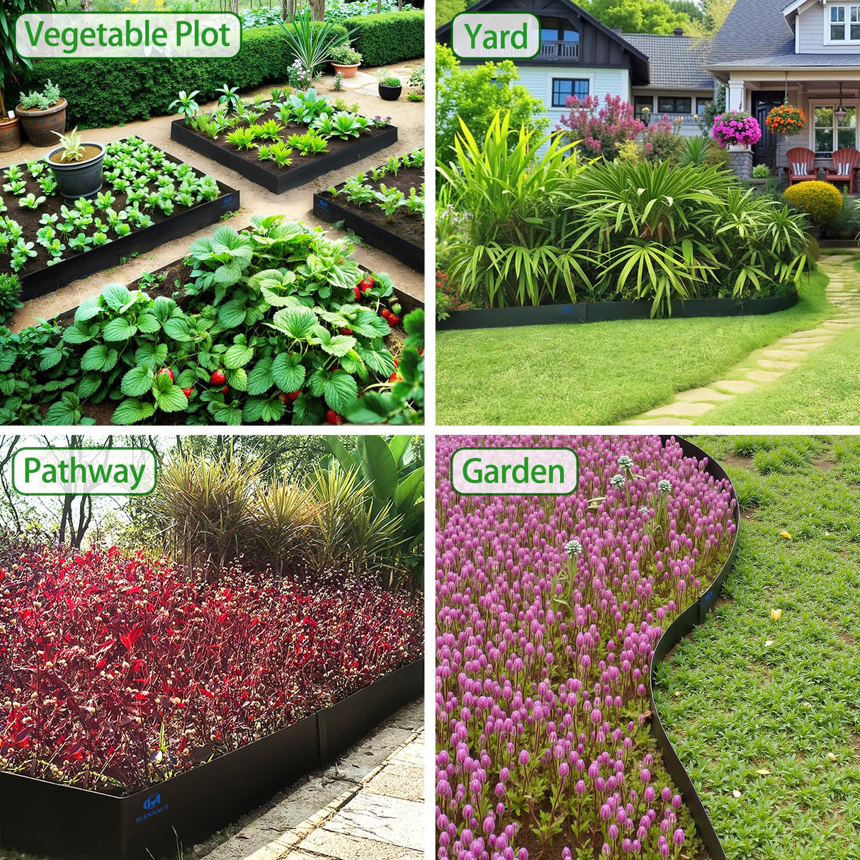 BLENNACY Metal Landscape Edging 6 Pack 40" L x 6" H