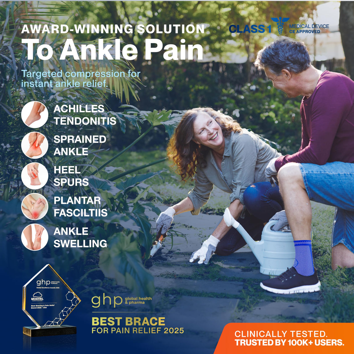 Modvel Foot & Ankle Brace Socks for Sprained Ankle Compression Sleeve - Plantar Fasciitis Relief Brace, Foot Support for pain Women & Men - Tendonitis & Arthritis Feet Sleeve, Stabilizing Ankles Wrap