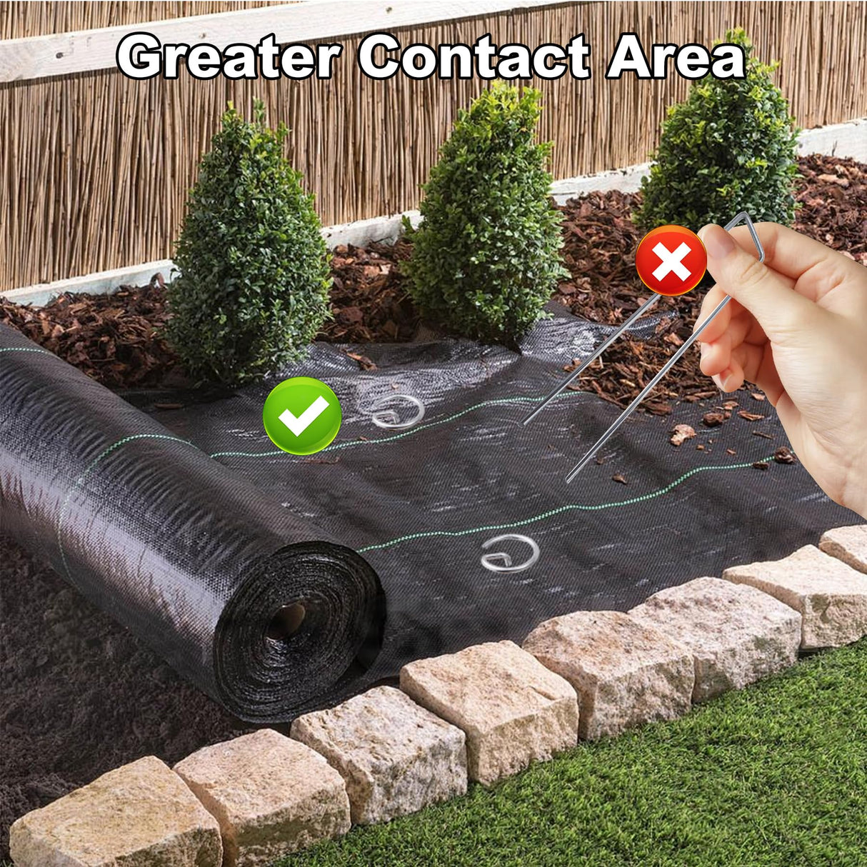100 Pack Landscape Staples 8 Gauge 6 Inch Galvanized Garden Stakes SOD Pins Yard Lawn Spikes for Plant Cover, Tent, Weed Barrier Fabric, Turf, Inflatable and Outdoor Decorationlandscape Fabric Stakes