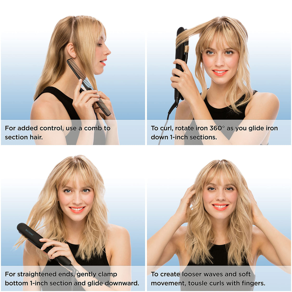 BIO IONIC Onepass Styling Iron, 1.5 Inch