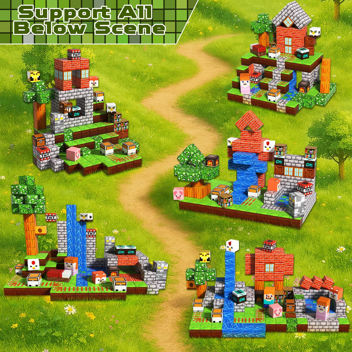 200 PCS Magnetic Blocks - Magnetic Building Blocks, Stacking Magnets for Kids, Sensory Toy for STEM Montessori Sensory Toys for Kids 3+ Boys and Girls Christmas Birthday Gifts