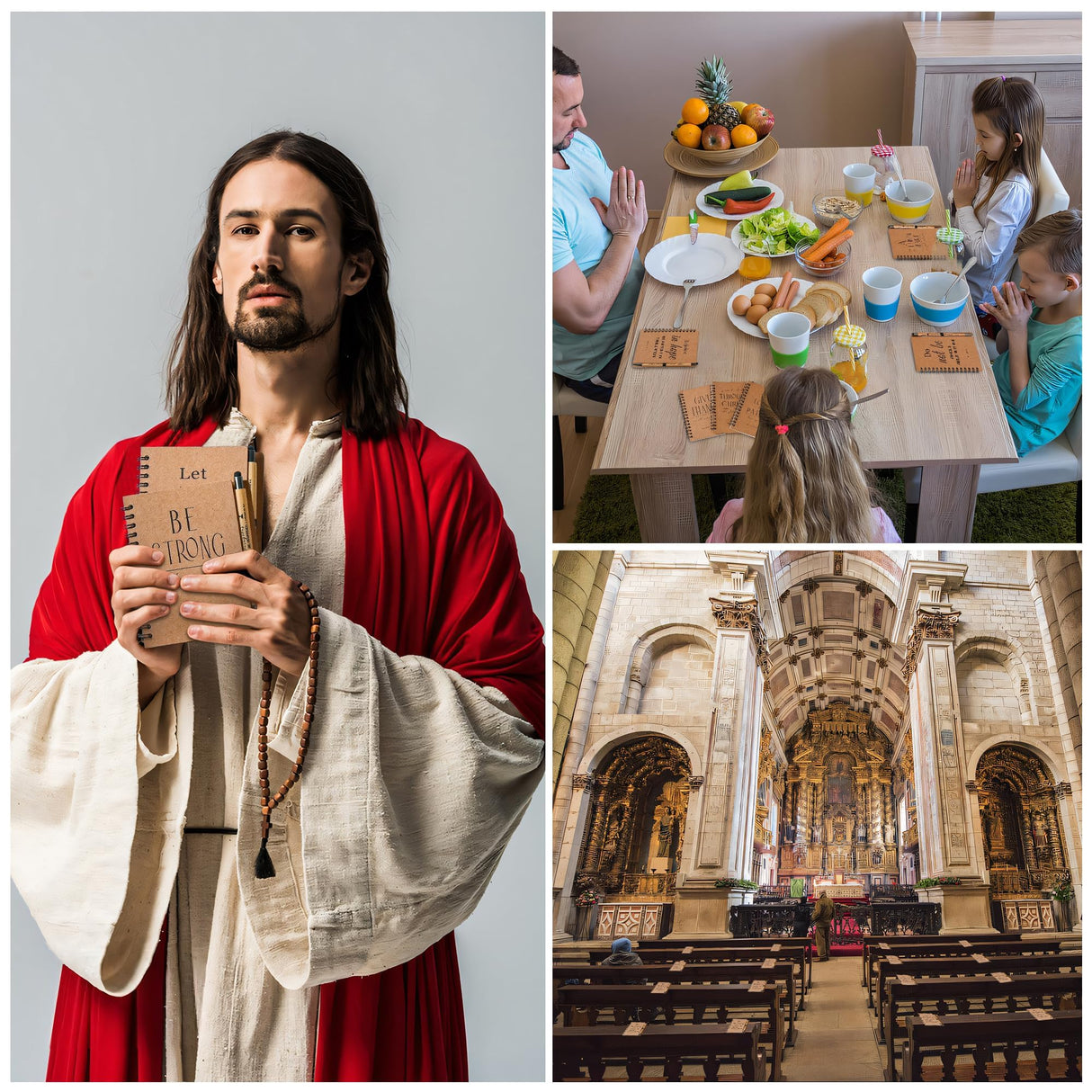 INSADA 30 Sets Bulk Christian Spiral Notebooks with Bamboo Pen Prayer Journal, Small Notepad (5.43”x4.33”) - Christmas Gifts for Church Members, Bible Study Groups & Church Families