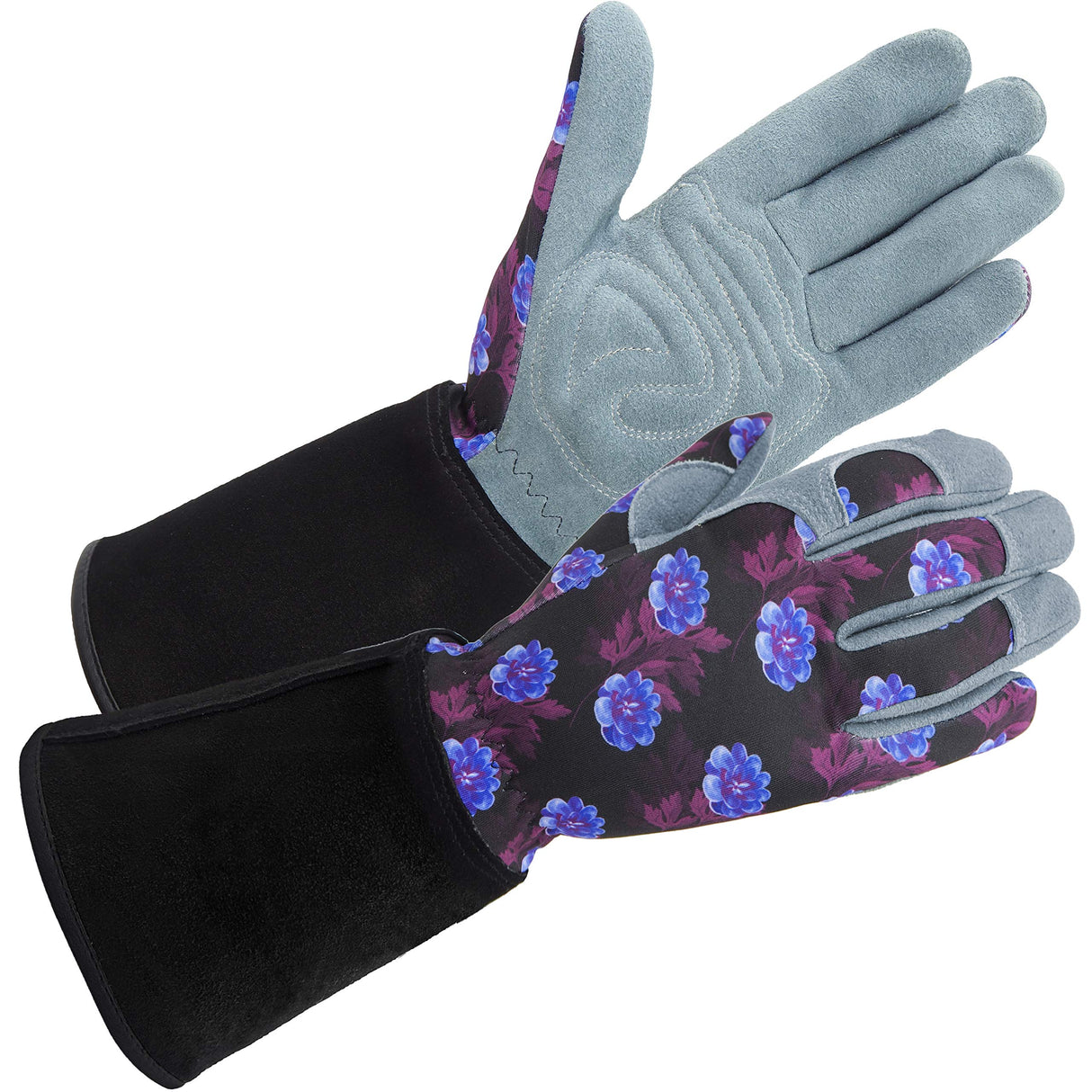 SKYDEER Women's Gardening Gloves - Genuine Deerskin Suede, Ultra-Soft Padded, Comfort Fit for Outdoor Work (SD6613LL/M)