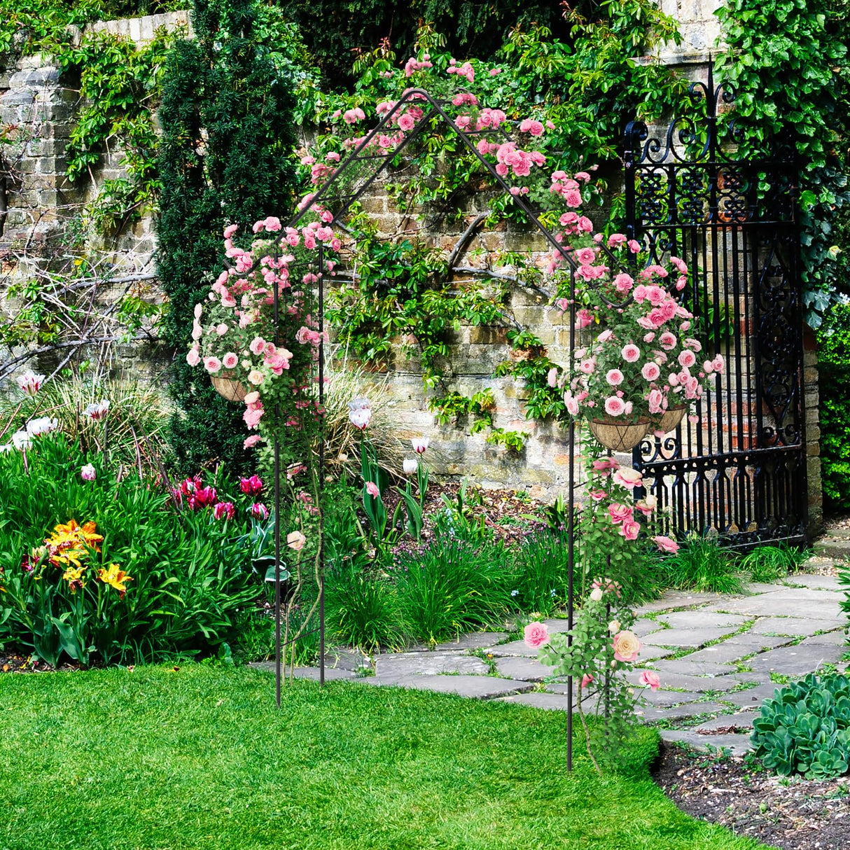 Heavy Duty Garden Arch Trellis for Climbing Plants Garden Arbor Arches