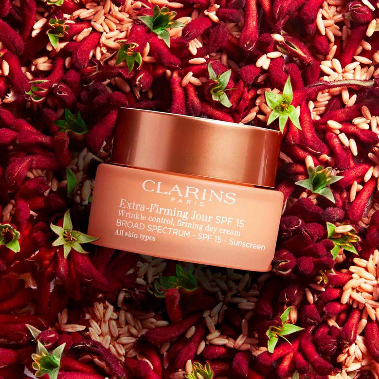 Clarins Extra-Firming Day Cream SPF 15 | Anti-Aging Moisturizer | UVA/UVB Protection | Visibly Regenerated, Firmer Skin* | Boosts Radiance