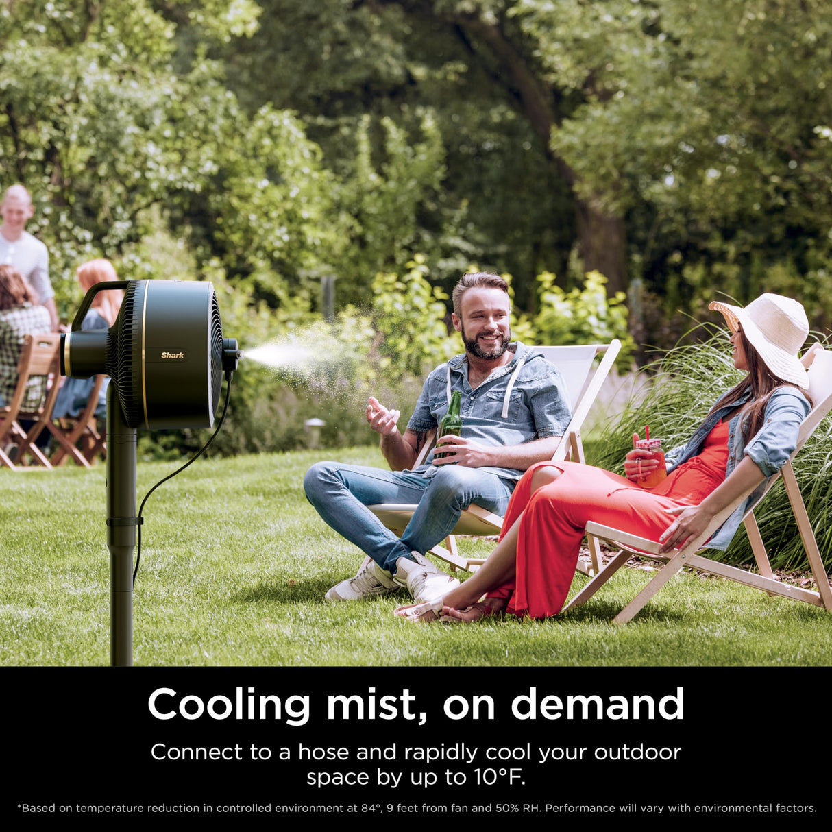 Shark FlexBreeze Fan Instacool Misting Attachment, reduces temperatures to feel up to 10 degrees cooler, FA20XMIST, Black