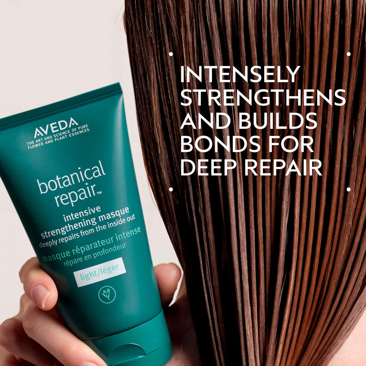 Aveda Botanical Repair Intensive Strengthening Masque Light | Bond-Building Hair Mask for Stronger Hair | Deep Conditioner | Detangles, Softens Fine to Medium Hair | 98% Naturally Derived*, 5 Fl Oz