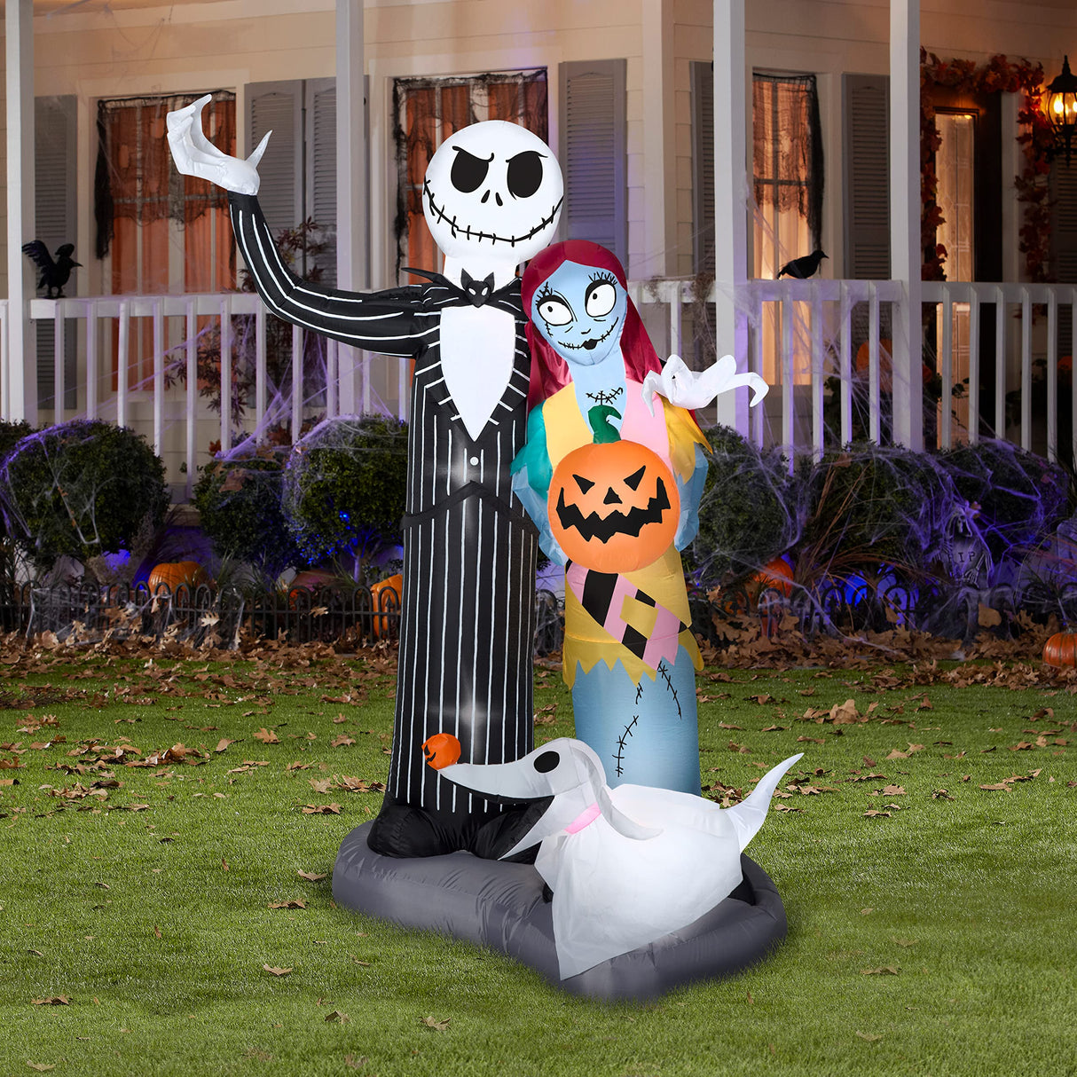 Gemmy Airblown Inflatable Nightmare Before Christmas Scene Disney, 6 ft Tall, Multi