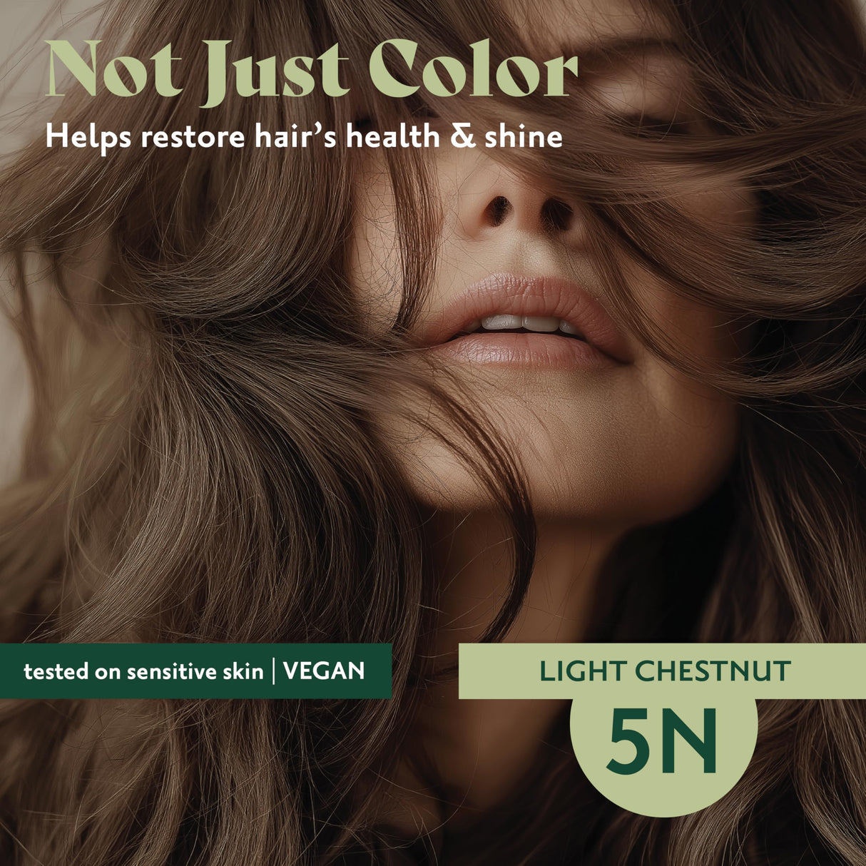 Herbatint Permanent Hair Dye - 5N Light Chestnut - For Up To 100% Gray Coverage of Resistant Gray Hair - Ammonia-Free, Alcohol-Free & Vegan - Salon Influenced Hair color 5.75 fl oz (4 Pack)