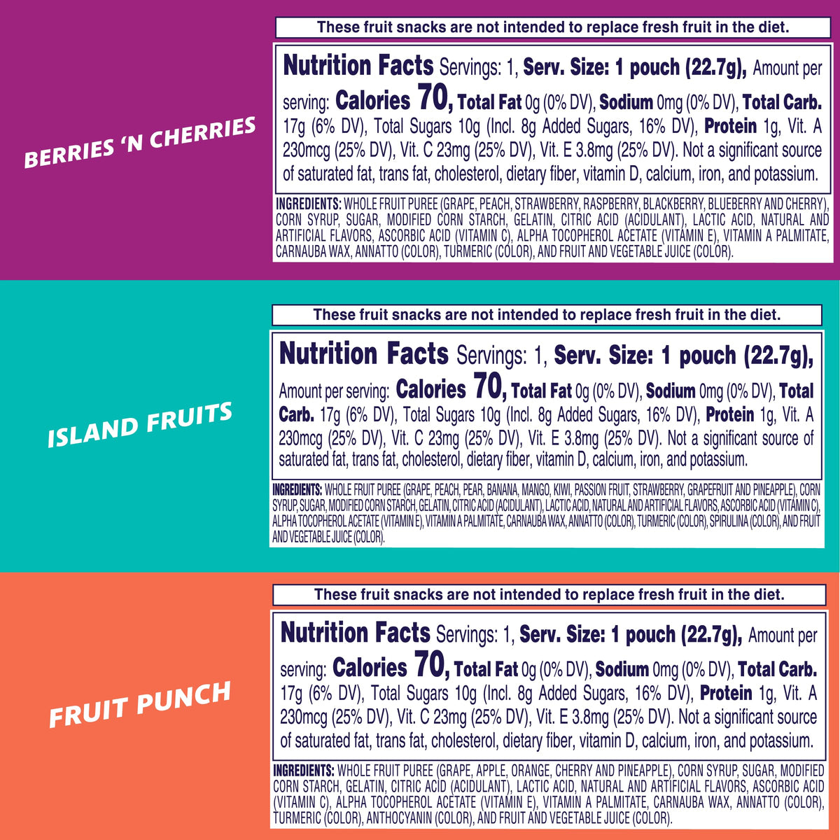Welch's Fruit Snacks Variety Pack, Kids Snacks, 0.8 oz, 60 Ct