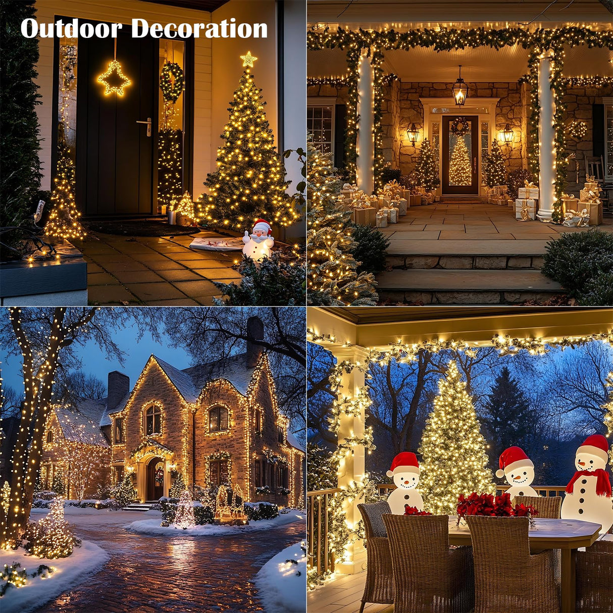 ZELUXDOT Fairy Lights Plug in,200FT 600LEDs Waterproof Led String Lights,8 Modes Remote Twinkle Light for Outdoor Indoor Christmas Wedding Birthday Garden Party Decorations,Silver Wire,Warm White