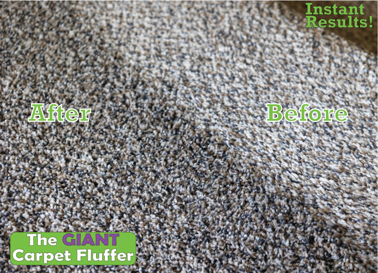 Johnny World Giant Carpet Fluffer Large Carpet Rake for Reviving Matted Rugs & Pile Restoration, Removing Pet Hair, Fluffing Carpet Fibers
