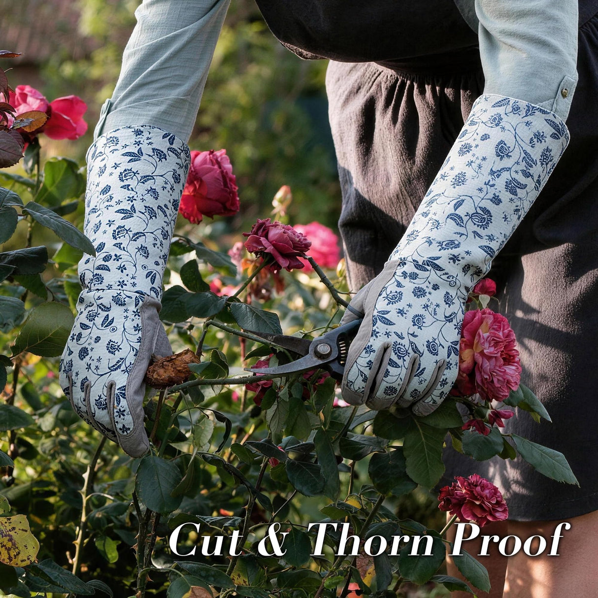 KAYGO Long Sleeve Gardening Gloves for Women, Yard & Outdoor Work