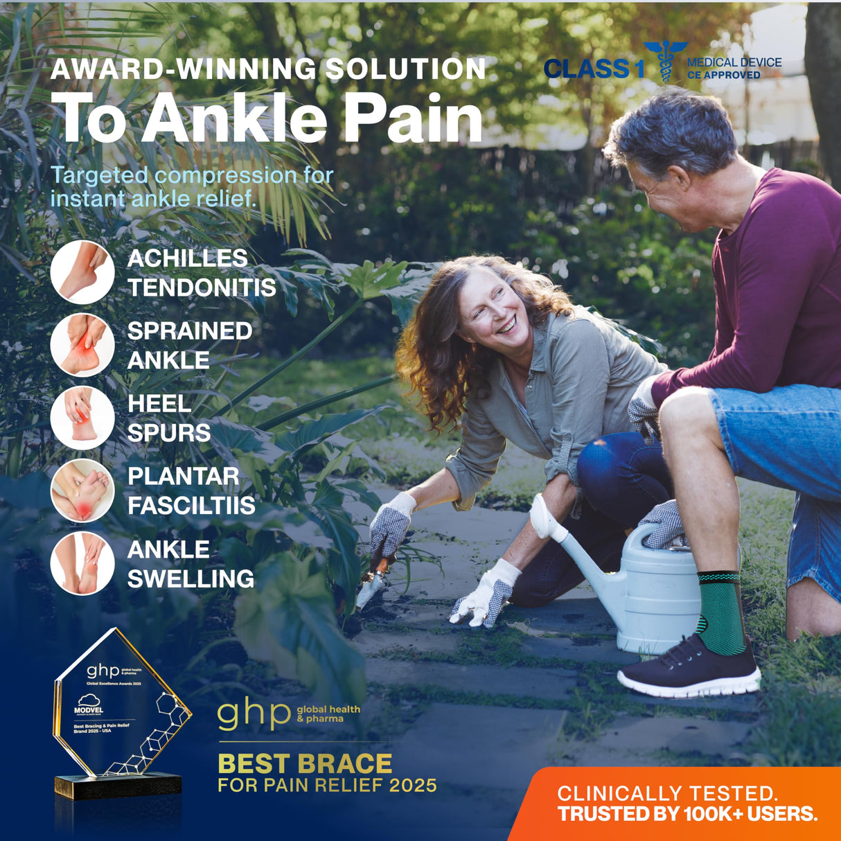 Modvel Foot & Ankle Brace Socks for Sprained Ankle Compression Sleeve - Plantar Fasciitis Relief Brace, Foot Support for pain Women & Men - Tendonitis & Arthritis Feet Sleeve, Stabilizing Ankles Wrap