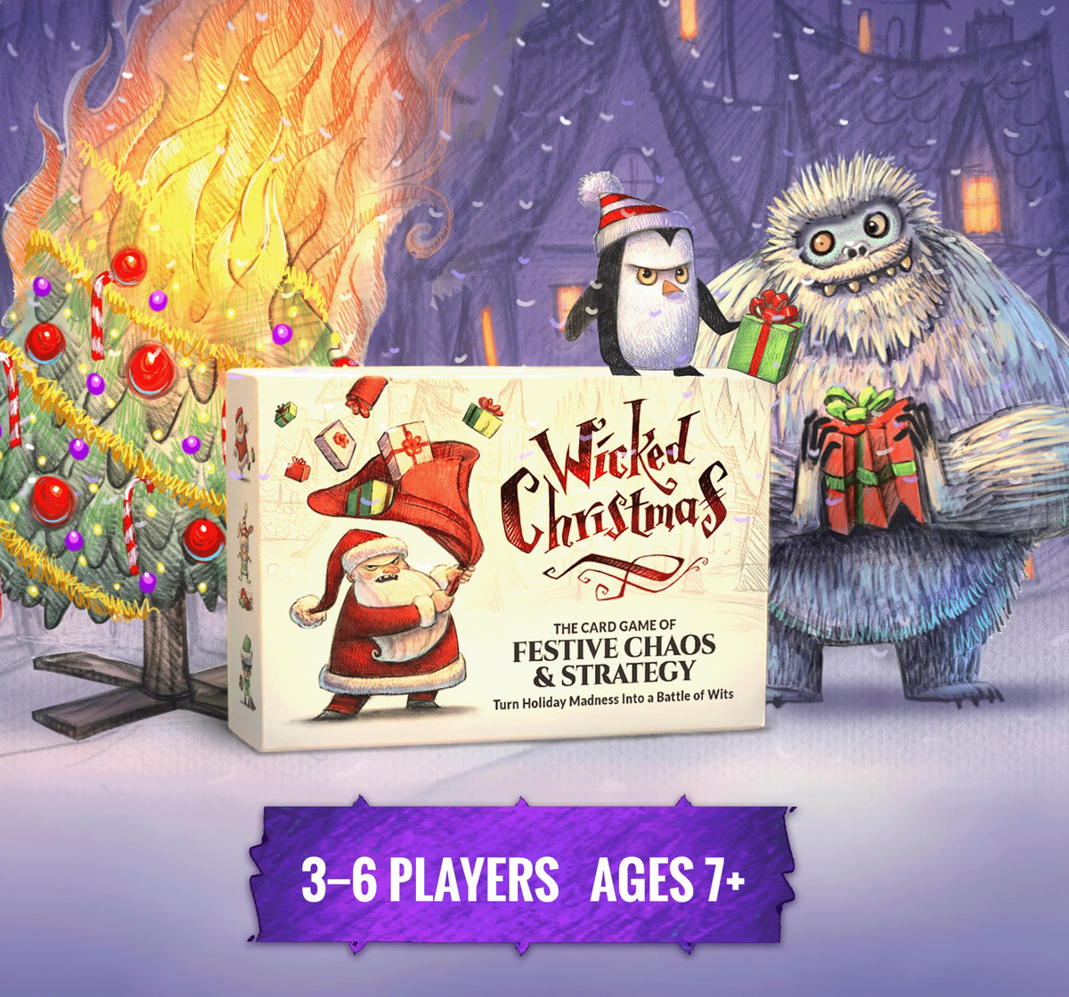 Wicked Christmas โ Hilarious Christmas Card Game for Families & Friends | Ages 7+, 3โ6 Players, Great Secret Santa Gift & Stocking Stuffer