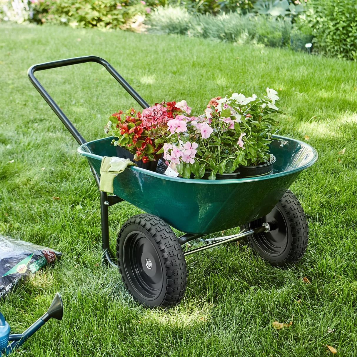 RONPOW 4.00-6 Flat Free Tire and Wheel for Wheelbarrow and Garden Cart
