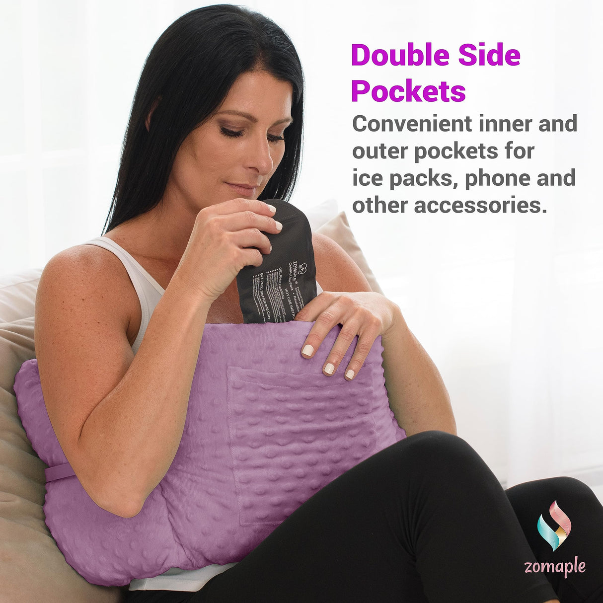 Zomaple Mastectomy Pillow - Post Surgery Pillow, Mastectomy Recovery Must Haves, Breast for After Heart Surgery, Reduction & Augmentation Patients Sleeping, Recovery Seatbelt Protection-Surgery Gift