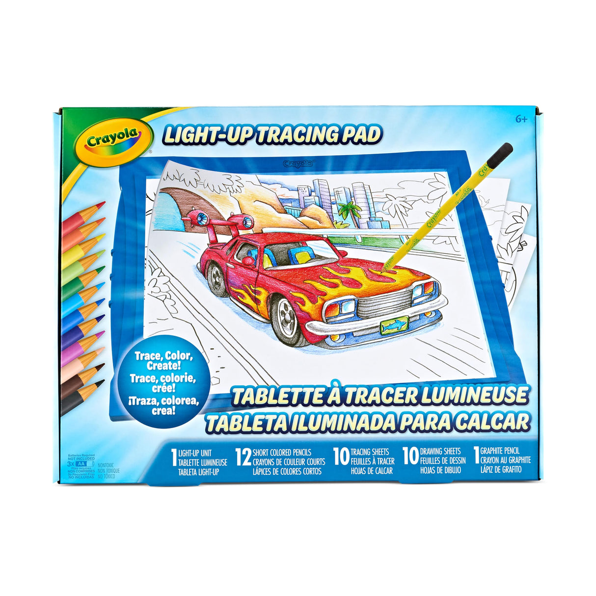 Crayola Light Up Tracing Pad - Blue, Drawing & Tracing Projector for Kids, Holiday & Christmas Gifts for Girls & Boys, Sketching Light Box Table, Toys for Kids, Ages 6+