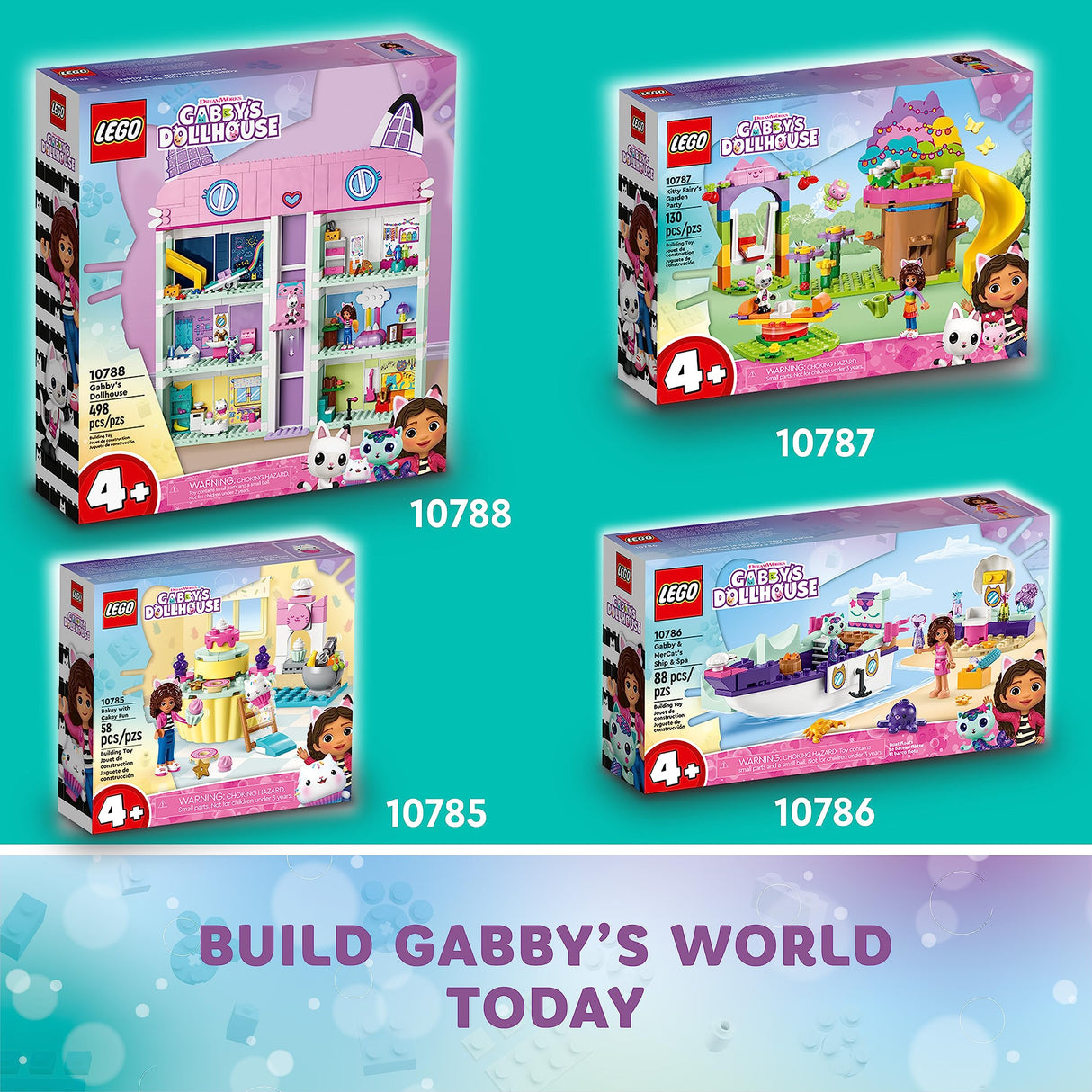 LEGO Gabby's Dollhouse Building Toy - Pretend Play Toy Figures & Playsets for Girls & Boys, Ages 4+ Years - Gift for Christmas - 8 Room Dollhouse W/ 4 Minifigures - 10788