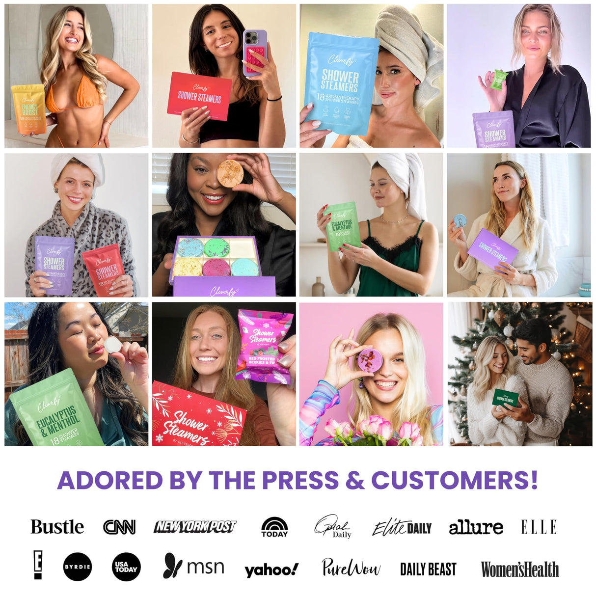 Cleverfy Shower Steamers Aromatherapy – Stocking Stuffers for Women, Teens and Wife – Christmas Gifts for Women and Teen Girls – White Elephant Gifts for Adults – 18 Tablets