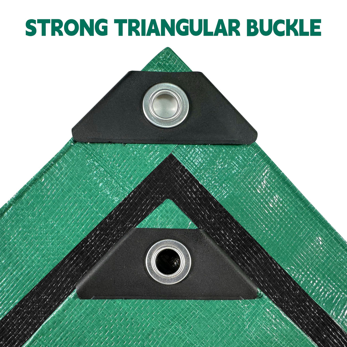 Tarp 15x15 ft Heavy Duty 100% Waterproof 10mil,UV Resistant,Durable Grommets and Reinforced Edges Green/Black Tarp for Camping, Swimming Pools,Car Coverage -by MVPNET