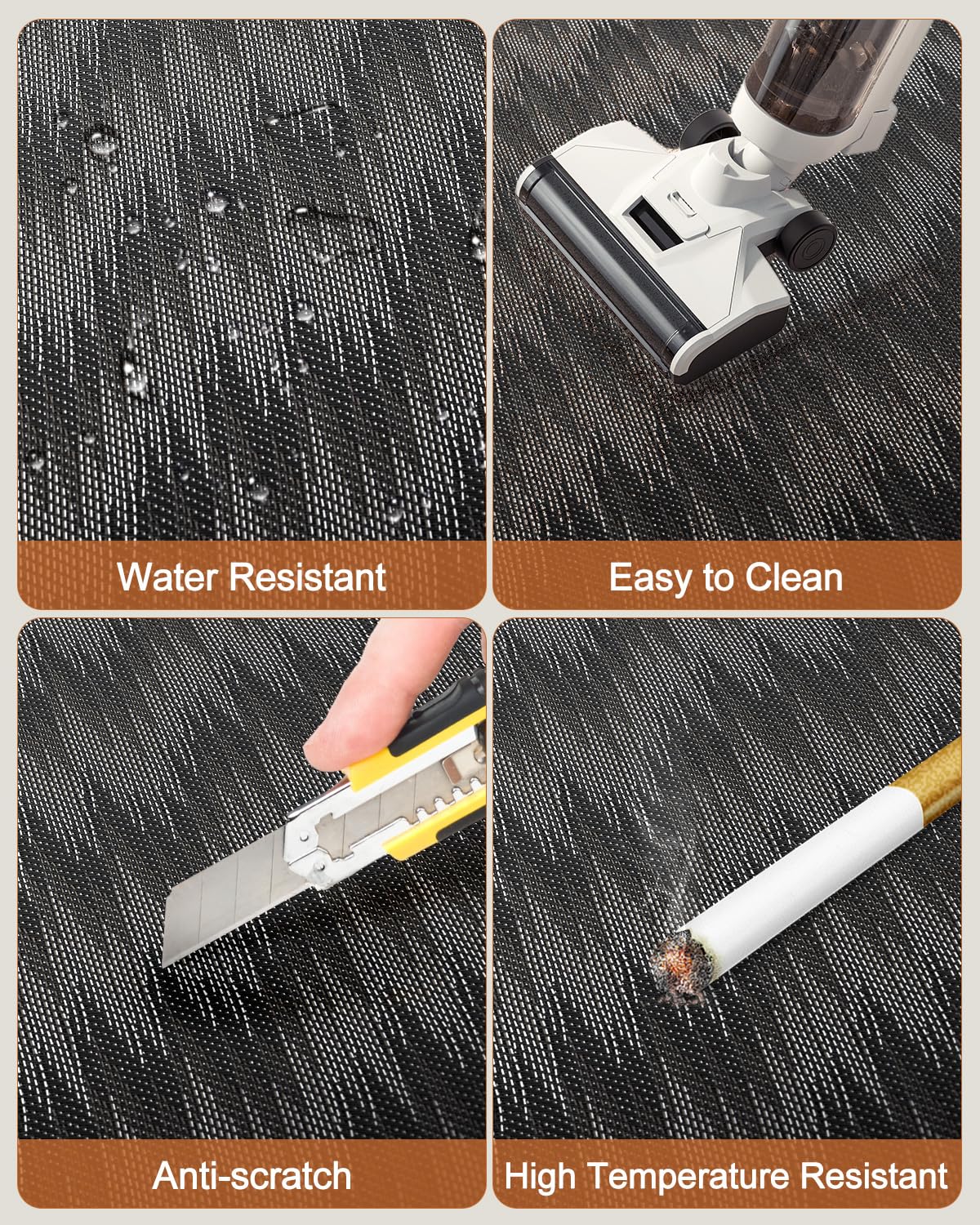 Blvornl Large Office Chair Mat for Hardwood Floor, Rolling Chair Mat for Hard Wood, Large Anti-Slip Hard Floor Protector, Heavy Duty Computer Desk Rug for Office and Home 50"*63" Dark Grey